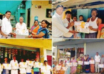 भाजपा कोरपना तालुक्याच्या वतीने घर घर चलो महा जनसंपर्क अभियानास कन्हाळगाव येथुन मोठ्या उत्साहात सुरुवात.