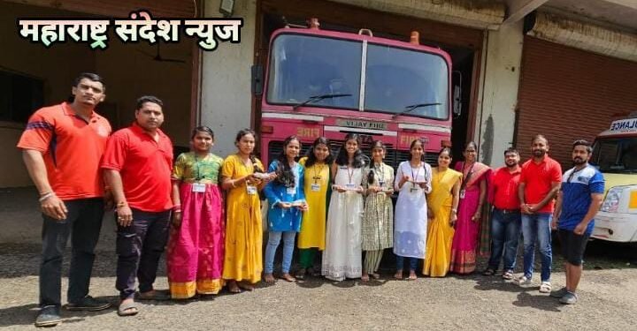 गुरुकुल शाळा पेणच्या वतीने अग्निशमन दलाच्या जवानांना राखी बांधून रक्षाबंधन साजरा.