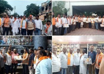 भाजपा गडचांदूर शहर तर्फे सरकारच्या योजना घर घरात पोहचव्या या उद्देशाने ‘घर चलो अभियानाचा’ थाटात शुभारंभ.