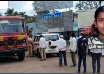 बस खाली चीरडून एका चिमुकलीचा मृत्यू…..