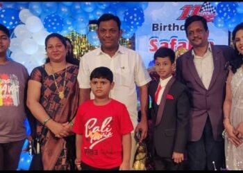 अधिवक्ता सतीश जैनवार यांच्या मुलाचा वाढदिवसा निमित्त माजी जिप अध्यक्ष कंकडालवार दांपत्याची उपस्थिती.