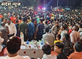 राजनगरी अहेरी येथे राजे अम्ब्रिशराव महाराज यांचा उपस्थितीत भव्य दहीहंडीला जनतेची तुडुंब गर्दी.