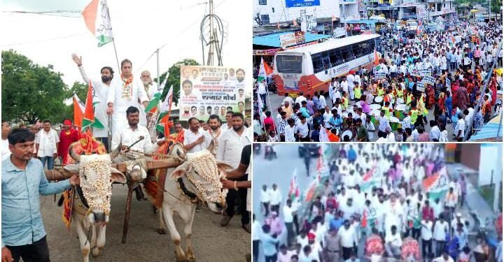 राष्ट्रवादीने काढला ओबीसींच्या संरक्षणार्थ समुद्रपूरात एल्गार मोर्चा, ओबीसीच्या संरक्षणार्थ विदर्भातला पहिला मोर्चा.