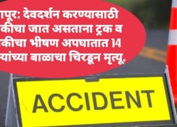 नागपूर: देवदर्शन करण्यासाठी दुचाकीचा जात असताना ट्रक व दुचाकीचा भीषण अपघातात 14 महिन्यांच्या बाळाचा चिरडून मृत्यू.