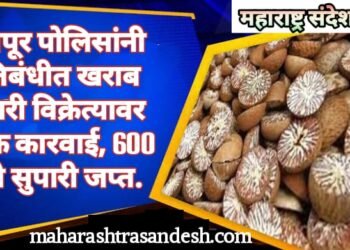 नागपूर पोलिसांनी प्रतिबंधीत खराब सुपारी विक्रेत्यावर धडक कारवाई, 600 पोते सुपारी जप्त.