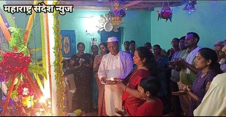 जिप माजी अध्यक्ष कंकडालवार यांच्या इंदाराम येथील निवासस्थानी श्री गणरायाची महाआरती व महाप्रसादाचे कार्यक्रम भक्तिमय वातावरणात संपन्न.