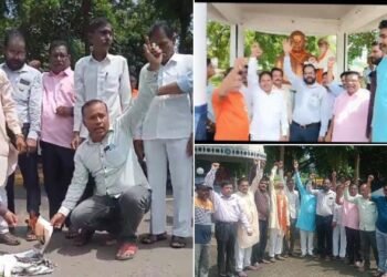 स्वतंत्र विदर्भ राज्य झाले पाहिजे म्हणून, विदर्भ राज्य आंदोलन समितीच्या वतीने नागपूर कराराची होळी.