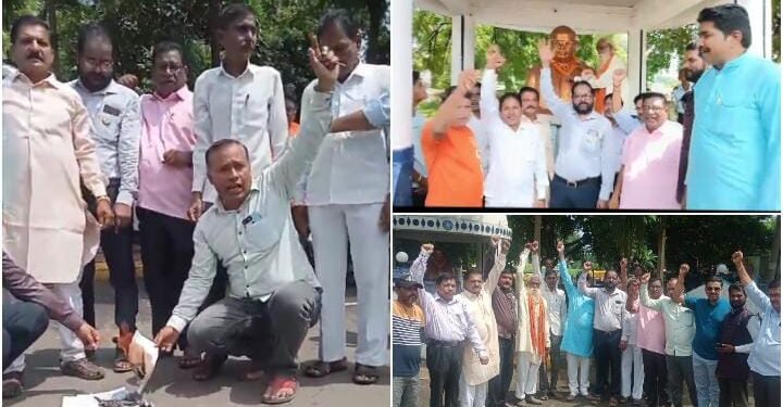 स्वतंत्र विदर्भ राज्य झाले पाहिजे म्हणून, विदर्भ राज्य आंदोलन समितीच्या वतीने नागपूर कराराची होळी.