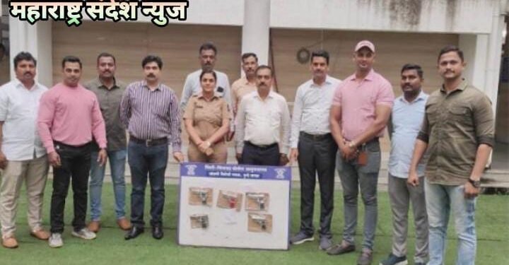 पिंपरी चिंचवड गुन्हे शाखेच्या खंडणी विरोधी पथकाची धडाक कामगिरी 4 सराईत गुन्हेगारांना 5 पिस्टल व 10 काडतुसासह अटक.