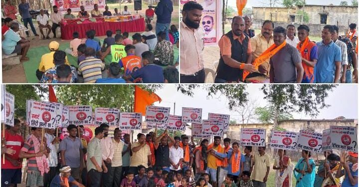 शिवसेना ठाकरे पक्षाच्या ‘होऊ द्या चर्चा’ अभियानातून योजनांचा भांडाफोड, अहेरी तालुक्यातील डुम्मे गावकऱ्यांचा उत्स्फूर्त प्रतिसाद