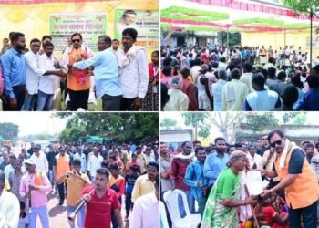 राजपुर पॅच येथे सनद/ पट्टा वाटप शिबिराच्या आयोजन, मंत्री धर्मराव बाबा आत्राम यांच्या हस्ते प्रॉपर्टी कार्ड वितरण.