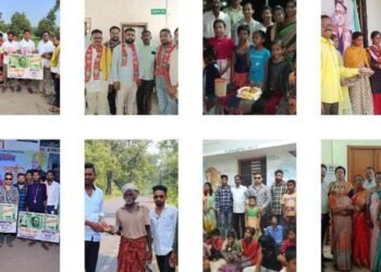 अहेरी विधानसभा क्षेत्रात  लोकनेते माजी राज्यमंत्री व माजी पालकमंत्री राजे अम्ब्रिशराव आत्राम यांचा वाढदिवस उत्साहात साजरा.