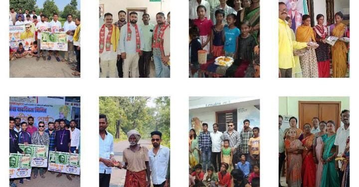 अहेरी विधानसभा क्षेत्रात  लोकनेते माजी राज्यमंत्री व माजी पालकमंत्री राजे अम्ब्रिशराव आत्राम यांचा वाढदिवस उत्साहात साजरा.