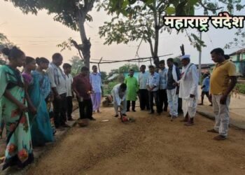 सावली तालुक्यातील रैयतवारी जांब येथे समाज मंदिर बांधकामाचे भूमिपुजन खा. अशोक नेते यांच्या हस्ते कुदळ मारून संपन्न.