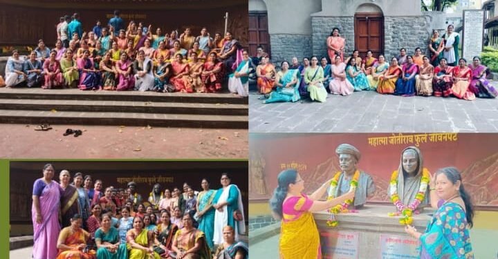 पुणे: महात्मा फुले वाडा येथे शेकडो महिला एकत्र येत सामाजिक, शैक्षणिक आणि वर्तमान राजकीय परिस्थिती वर चर्चा.