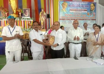 चंद्रपूर मध्ये भारतीय बौद्ध महासभेचा जिल्हास्तरीय 45 बुद्ध विहाराचा सामूहिक वर्षवास धम्म प्रवचन मालिकेचा समारोपीय कार्यक्रम संपन्न.