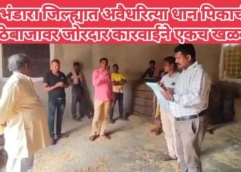भंडारा जिल्ह्यात अवैधरित्या धान पिकाची साठेबाजावर जोरदार कारवाईने एकच खळबळ.