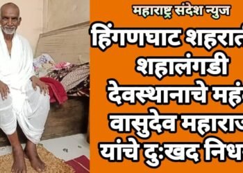 हिंगणघाट शहरातील शहालंगडी देवस्थानाचे महंत वासुदेव महाराज यांचे दुःखद निधन.
