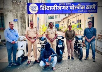 मौजमजेसाठी मोटारसायकल चोरी करणा-या आरोपीकडुन ४ मोटारसायकल शिवाजीनगरपोलीसांकडुन जप्त..