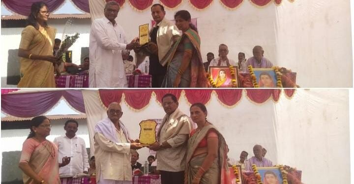 राजेंद्र विद्यालय भोयगांवचे मुख्याध्यापक  विलास चटप व दिलीप पानघाटे यांच्या सेवानिवृत्ती सत्कार.
