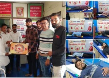 स्व.कौशल्याबाई पांडुरंग भांगे यांच्या स्मृतिपित्यर्थ भव्य रक्तदान शिबिर संपन्न.