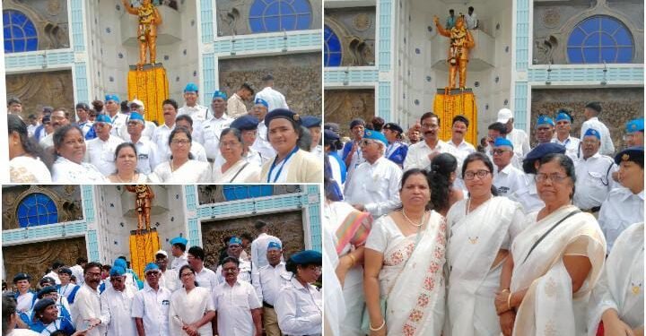 भारतीय बौद्ध महासभा पिंपरी चिंचवड पुणे महिला व पुरुष कार्यकारणीच्या वतीने डॉ बाबासाहेब आंबेडकर यांनी अभिवादन.