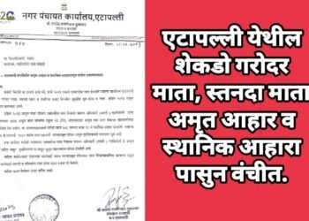 एटापल्ली येथील शेकडो गरोदर माता, स्तनदा माता अमृत आहार व स्थानिक आहारा पासुन वंचीत.