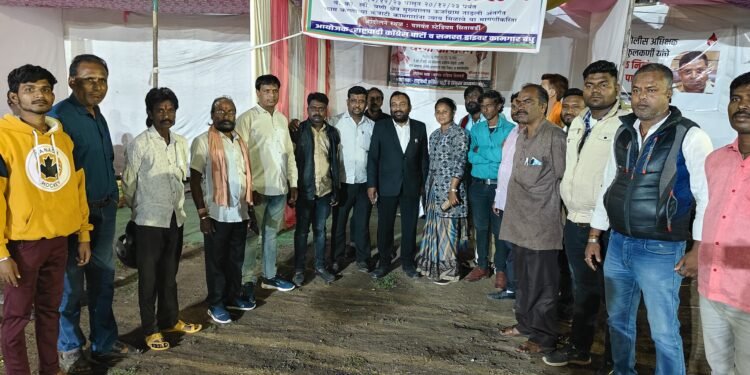 वेकोलि वणी क्षेत्राच्या विरोधात राष्ट्रवादी कॉंग्रेस पार्टी घुग्घुस तर्फे नागपुर येथे धरणे आंदोलन.