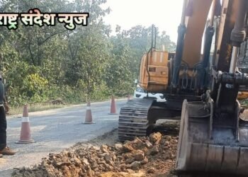 अखेर रेपणपल्ली येथील संतोष ताटीकोंडावार यांच्या चक्का जाम आंदोलनाचे फलित 353c राष्ट्रीय महामार्गाच्या कामाला सुरुवात.