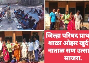 जिल्हा परिषद प्राथमिक शाळा ओझर खुर्द येथे नाताळ सण उत्साहात साजरा.