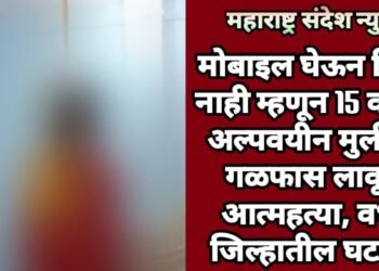 मोबाइल घेऊन दिला नाही म्हणून 15 वर्षिय अल्पवयीन मुलीची गळफास लावून आत्महत्या, वर्धा जिल्हातील घटना.
