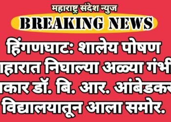 हिंगणघाट: शालेय पोषण आहारात निघाल्या अळ्या गंभीर प्रकार डॉ. बि. आर. आंबेडकर विद्यालयातून आला समोर.