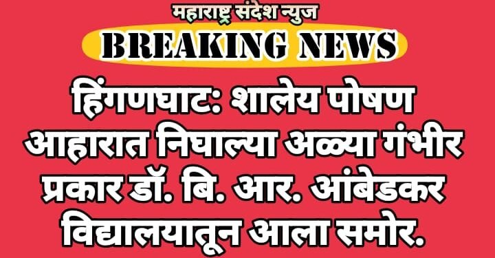 हिंगणघाट: शालेय पोषण आहारात निघाल्या अळ्या गंभीर प्रकार डॉ. बि. आर. आंबेडकर विद्यालयातून आला समोर.