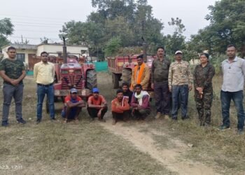 रेतीची अवैध वाहतूक, दोन ट्रॅक्टर सह ट्रॉली जप्त, बल्लारशाह वनपरिक्षेत्र अंतर्गत कारवाही.