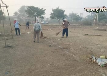 हिंगणघाट येथील शहालंगडी मध्ये पतांजलिचा पुढाकाराने राबविण्यात आले स्वच्छता अभियान.