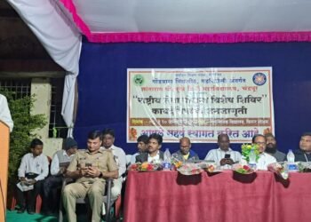 एसपी विधी महाविद्यालया च्या राष्ट्रीय सेवा योजना शिबिराचे विरुर येथे माजी आ. सुदर्शन निमकर यांचे हस्ते उद्घाटन.