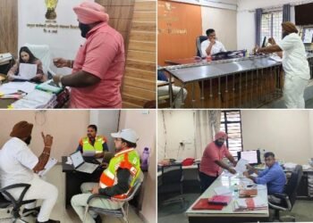 अखेर संविधान चौक आजनसरा चौफुली येथे पांढरे पट्टे मारून ब्रेकर लावण्याच्या गूरूदयाल सिंग जूनी यांच्या मागणीला यश.