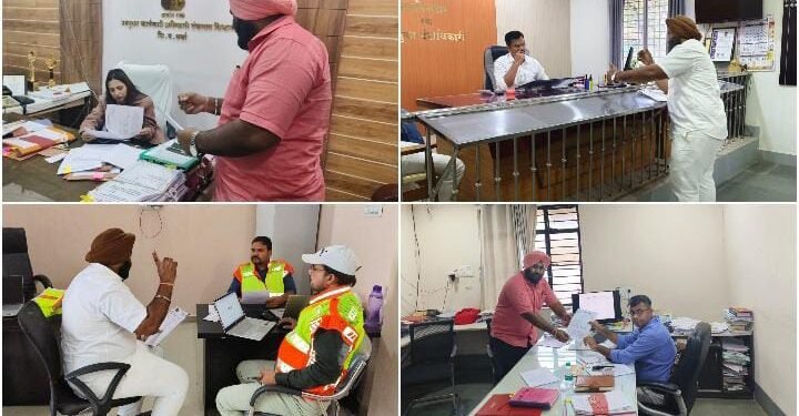 अखेर संविधान चौक आजनसरा चौफुली येथे पांढरे पट्टे मारून ब्रेकर लावण्याच्या गूरूदयाल सिंग जूनी यांच्या मागणीला यश.