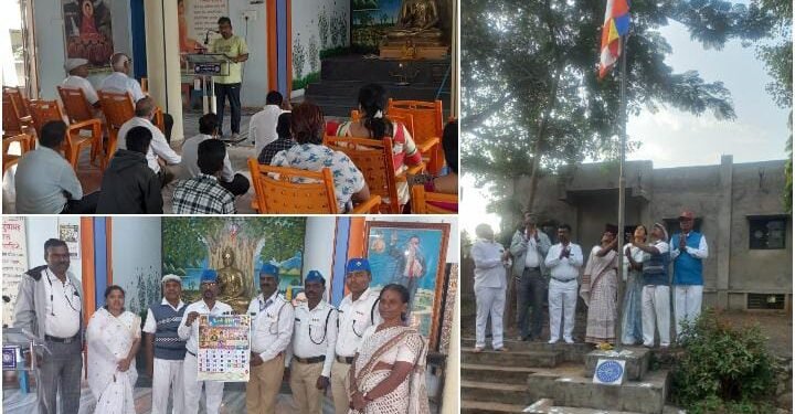 बौद्ध धम्म संस्कार संघ, श्रावस्ती विहार सांगली येथे जागतिक बौद्ध धम्म पंचशील ध्वज दिन मोठा उत्साहात साजरा.