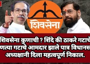 शिवसेना कुणाची ? शिंदे की ठाकरे गटाचे कोणत्या गटाचे आमदार झाले पात्र विधानसभा अध्यक्षानी दिला महत्वपूर्ण निकाल.