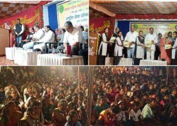 सरदार पटेल महाविद्यालय चंद्रपूर च्या राष्ट्रीय सेवा योजना शिबिराचे वरुर (रोड) येथे माजी आमदार निमकर यांच्या हस्ते उद्घाटन.