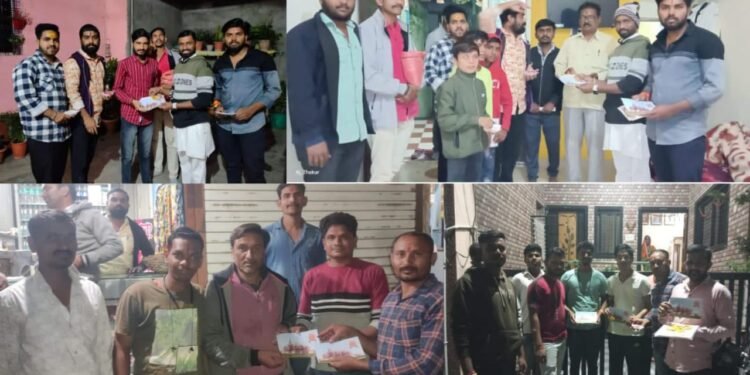 अनसिंग येथे प्रभू श्रीराम मूर्ती प्राणप्रतिष्ठा सोहळ्याचे निमंत्रण व अक्षता वाटप.