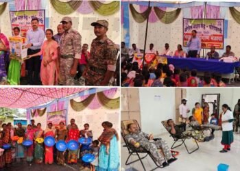 जिजाऊ व सावित्रीबाई फुले यांच्या संयुक्त जयंती निमित्त पोलीस मदत केंद्र बोलेपल्ली येथे रक्तदान शिबिर व भव्य जनजागरण मेळावा.