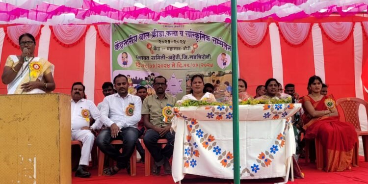 अहेरी तालुक्यातील टेकुलगुड्डा येथे बाल क्रिडा व सांस्कृतिक कार्यक्रमाचे आयोजन.