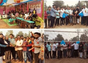 एटापल्ली तालुक्यातील डुम्मे येथे भव्य ग्रामीण कबड्डी व व्हाॅलीबॉल सामन्याचे उद्घाटन रियाज शेख शिवसेना (ठाकरे) जिल्हाप्रमुख यांच्या हस्ते संपन्न.