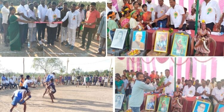 माजी जि.प.अध्यक्ष तथा अहेरी बाजार समिती सभापती अजय कंकडालवार यांच्या हस्ते कब्बड्डी स्पर्धेचे उदघाटन.