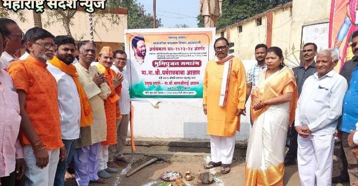 अहेरी मुख्यालयातील रस्ते होणार गुळगुळीत, मंत्री धर्मराव बाबा आत्राम यांच्या हस्ते भूमिपूजन संपन्न.