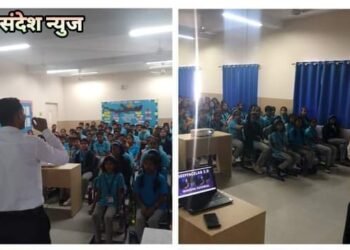 पोद्दार इंटरनॅशनल स्कूल वर्धा येथे सायबर साक्षरता अभियांन अतर्गत सायबर गुन्ह्या बाबत विद्यार्थी व शिक्षकाना मार्गदर्शन.