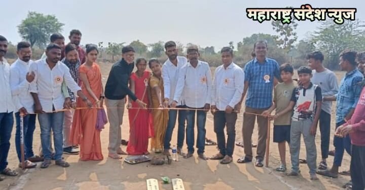 ग्रामपंचायत व्यंकटरावपेठा येथे भव्य टेनिसबॉल क्रिकेट सामन्यांचे थाठामाठात उदघाटन संपन्न.