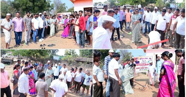अतिदुर्गम गेदा येथे होणार समाज मंदिराचे बांधकाम, राष्ट्रवादीच्या नेत्या भाग्यश्री आत्राम यांच्या हस्ते भूमिपूजन.